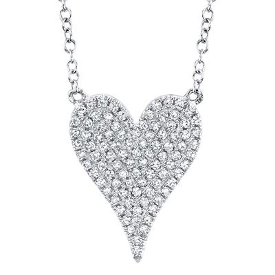 SHY Creation Multi Diamond Pave Heart Necklace