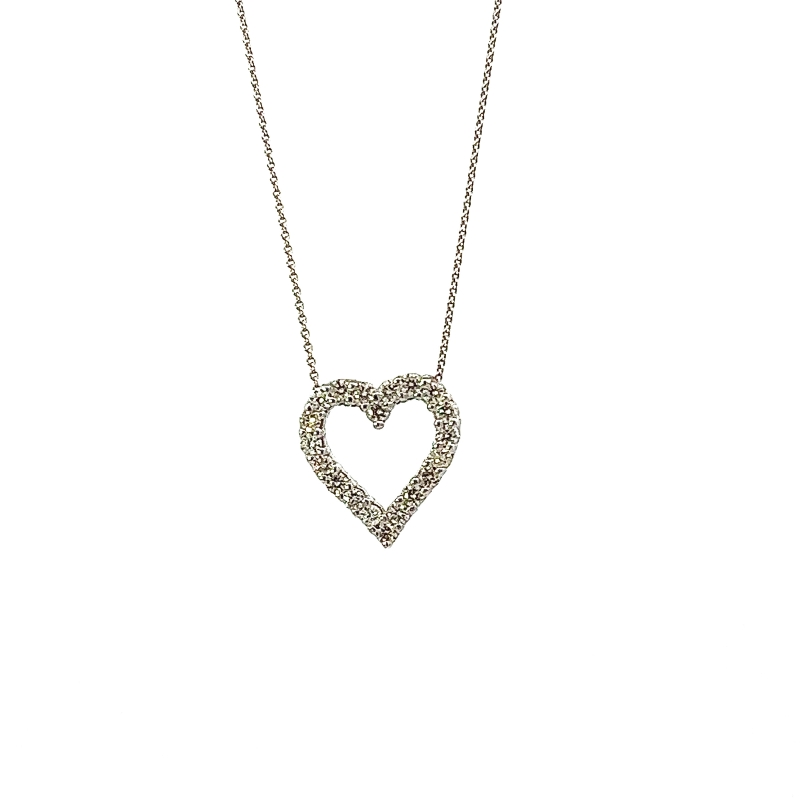 Open Heart Diamond Pendant