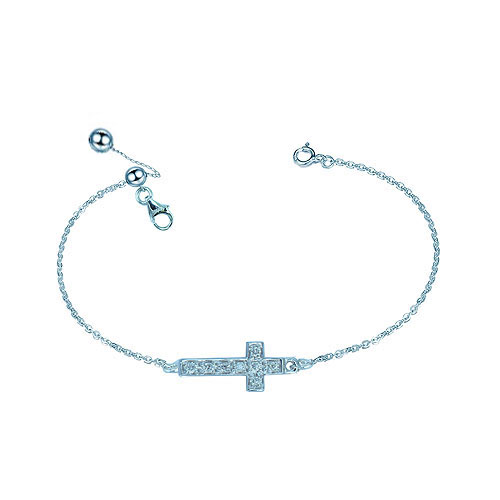 Diamond Cross Bracelet