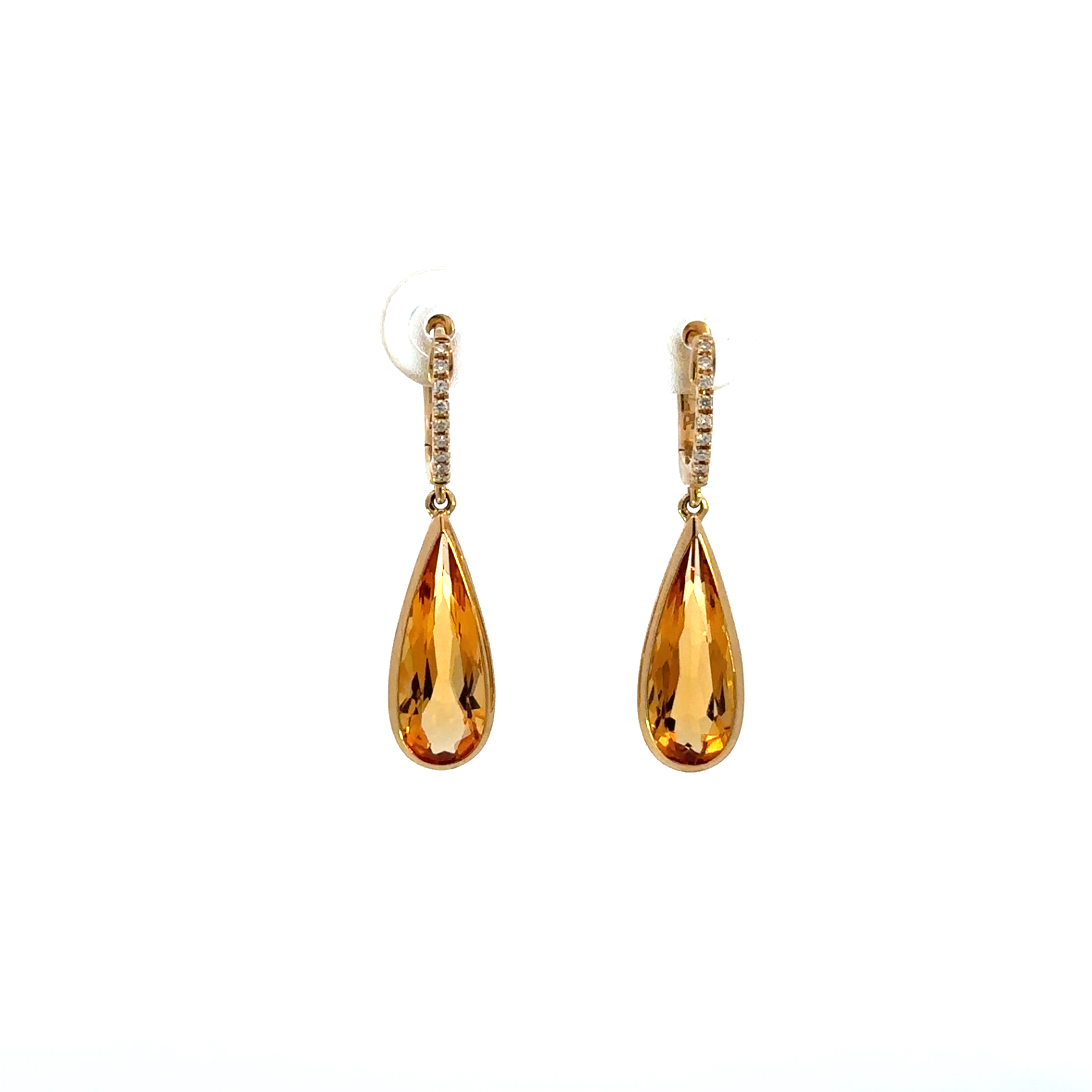 Citrine & Diamond Earrings