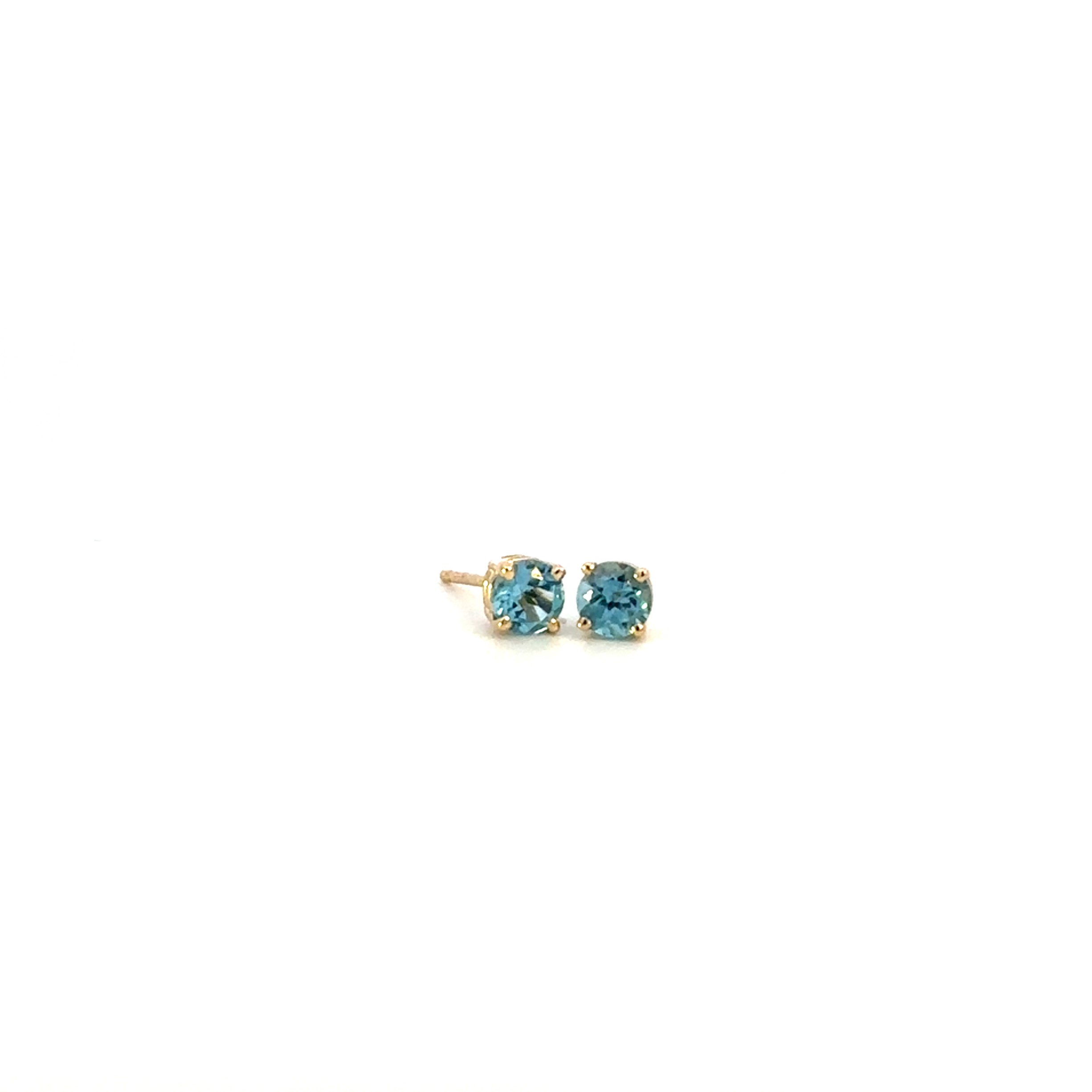Blue Swiss Topaz Stud Earrings