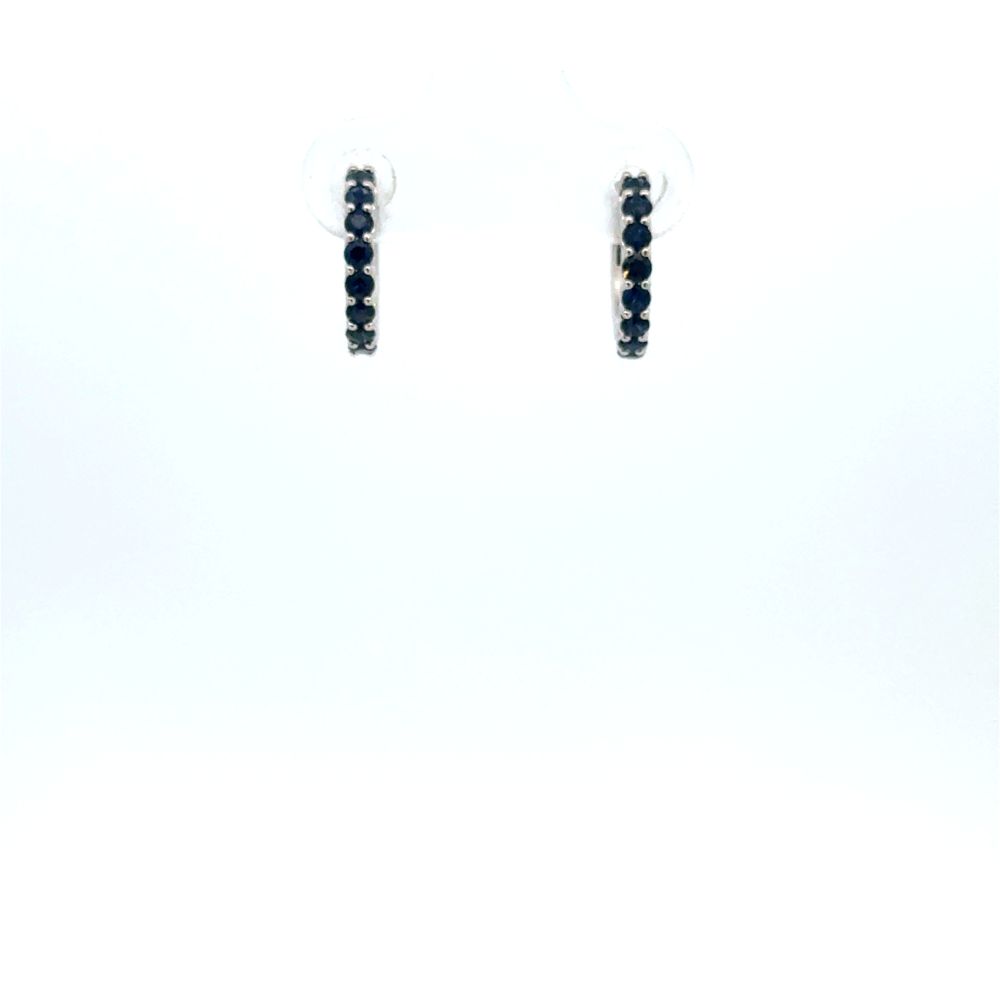 Sapphire Huggie Hoop Earrings