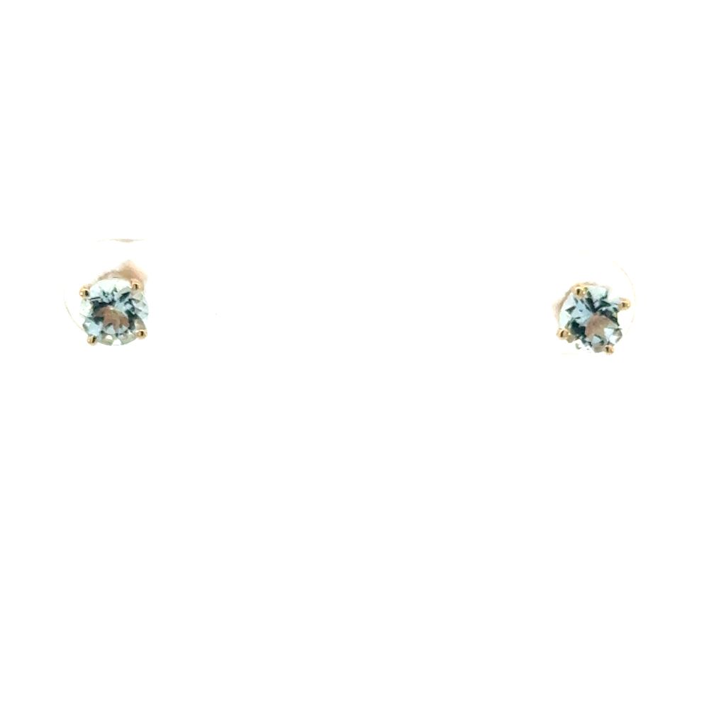 Aquamarine Solitaire Earrings