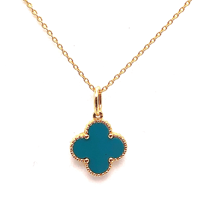 Turquoise Clover Pendant