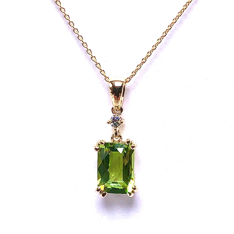 Peridot & Diamond Pendant