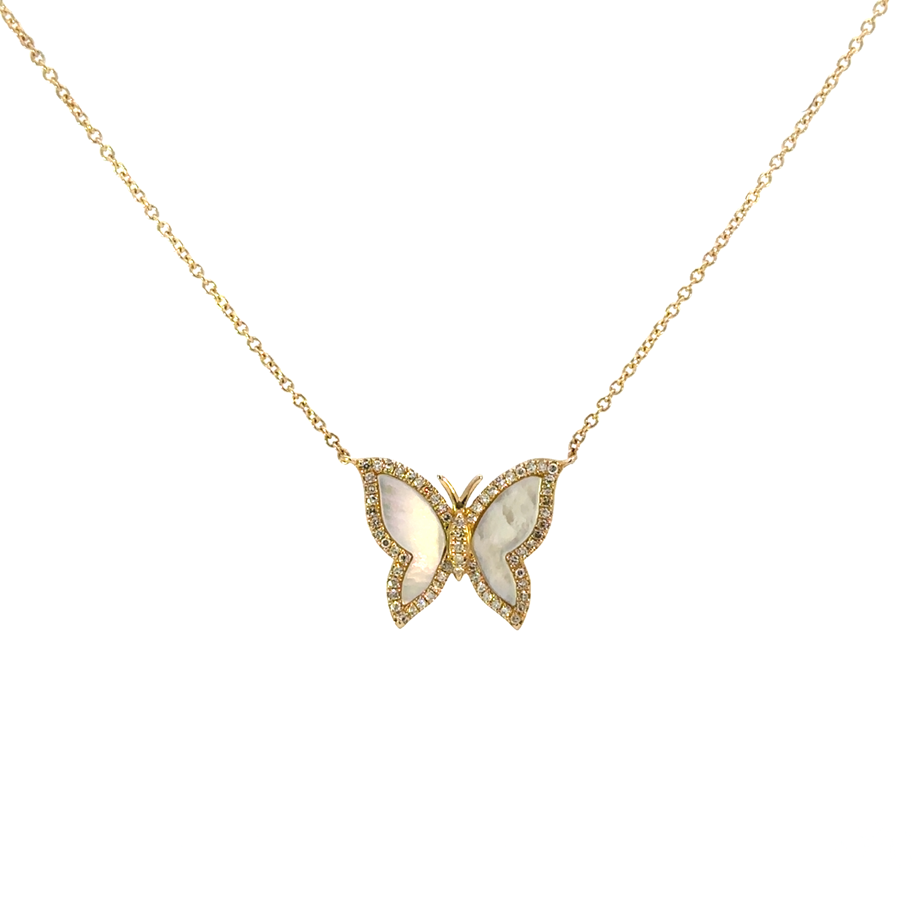Mother-Of-Pearl & Diamond Necklace