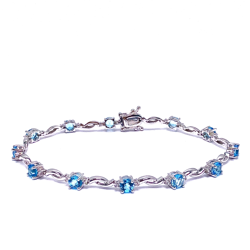 Swiss Topaz & Diamond Bracelet