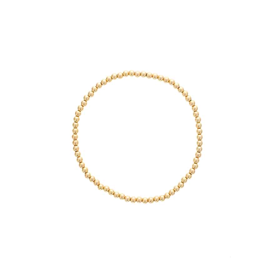 3mm Gold Filled Beaded Bracelet