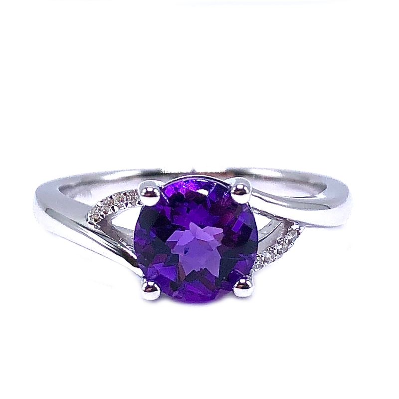 Amethyst & Diamond Ring