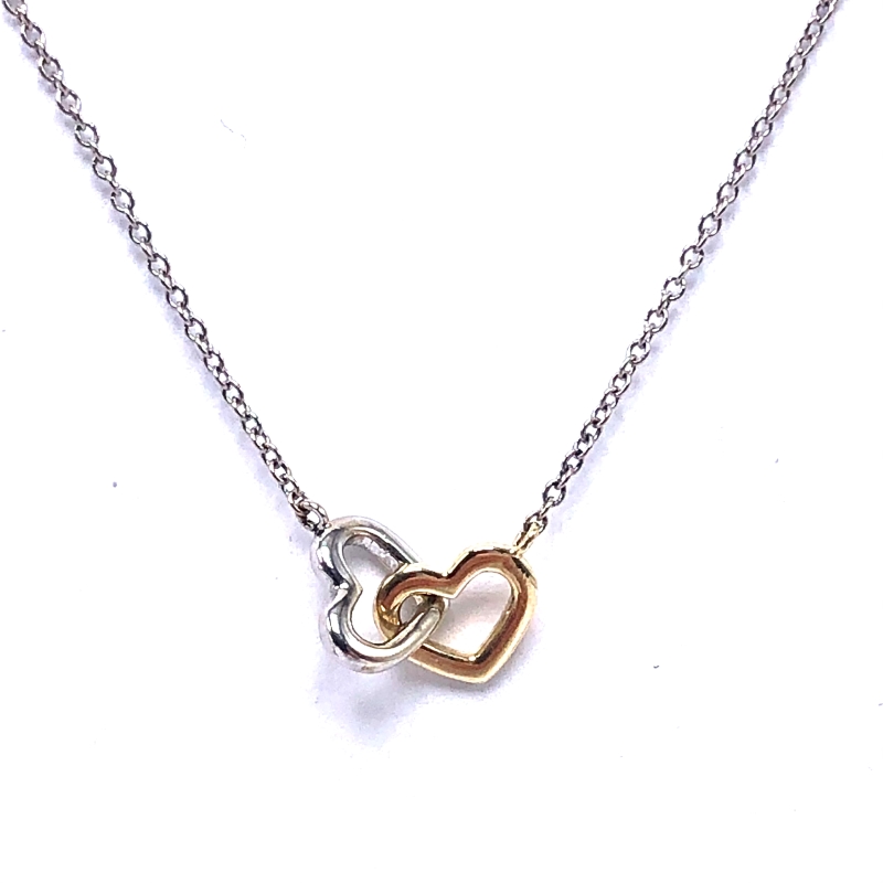 Double Heart Gold Necklace