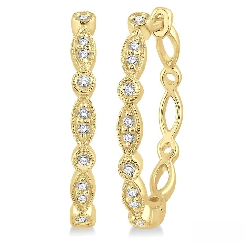 Diamond Hoop  Earrings