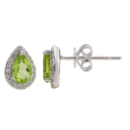 Peridot & Diamond Earrings