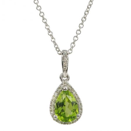 Peridot & Diamond Pendant