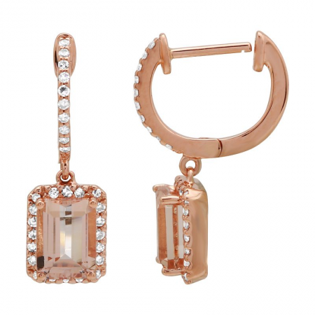 Morganite & Diamond Earrings