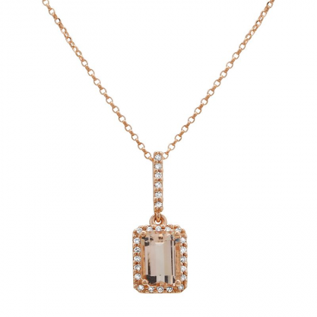 Morganite & Diamond Necklace