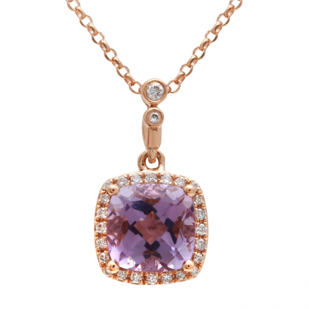 Amethyst & Diamond Pendant