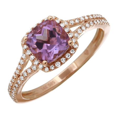 Amethyst & Diamond Ring