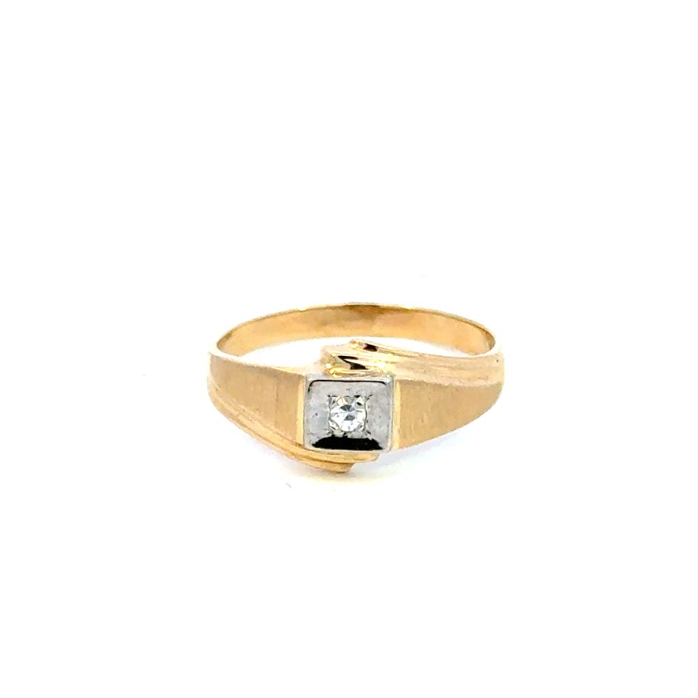 Estate Baby Diamond Signet