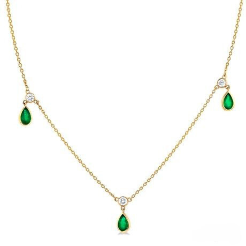 Emerald & Diamond  Necklace