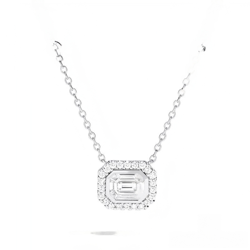 Pie Cut Diamond Necklace