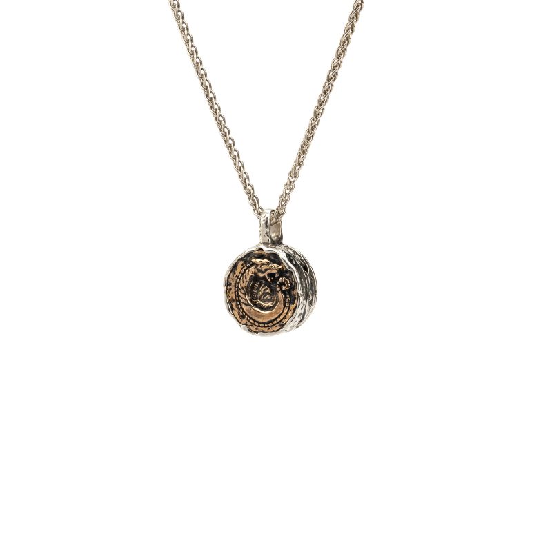 Petite Dragon Coin Pendant by Keith Jack