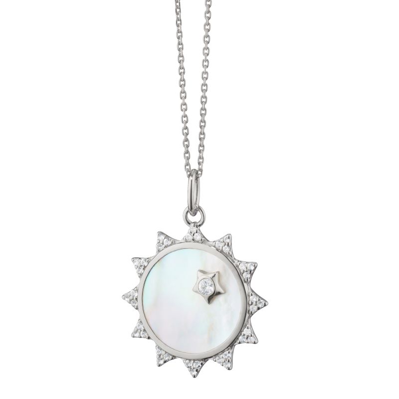 Large Mother of Pearl Sun Charm