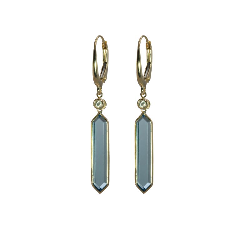 Hexagon London Topaz Earrings by Olivia B