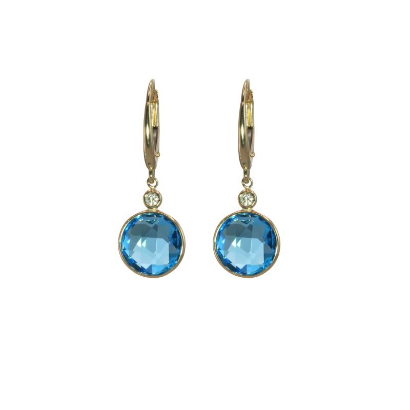 Round Swiss Topaz Earrings by Olivia B