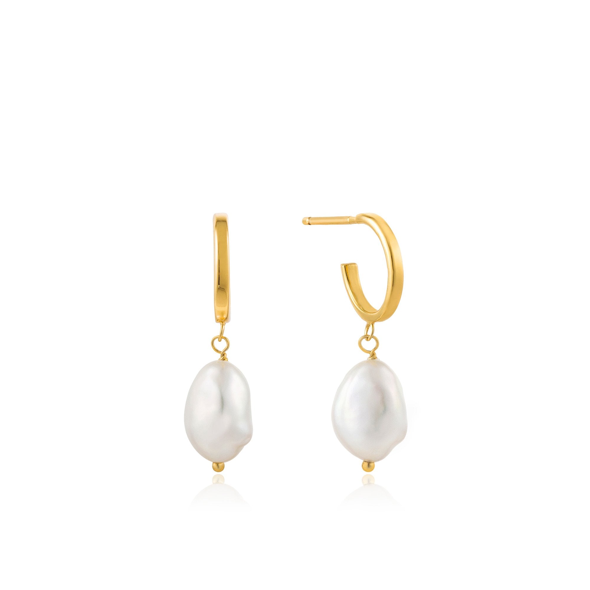 Ania Haie Pearl Hoop Earrings