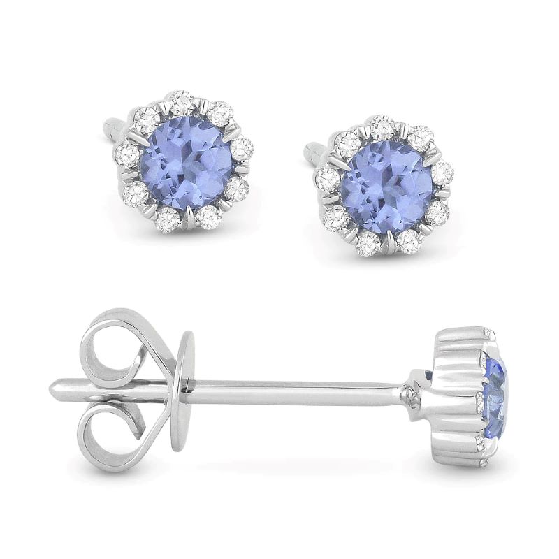 London Topaz & Diamond Earrings