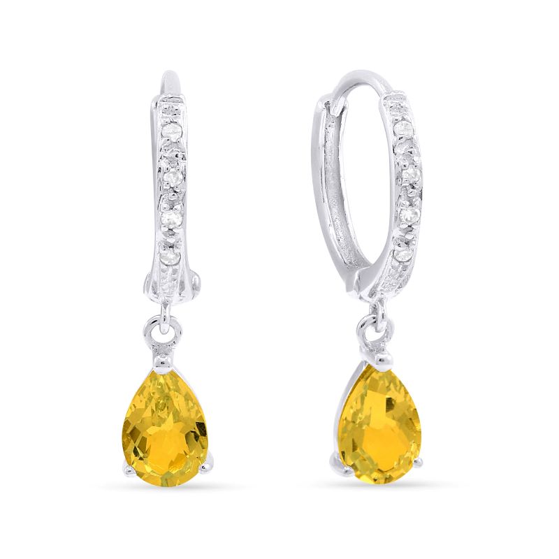 Citrine & Diamond Earrings