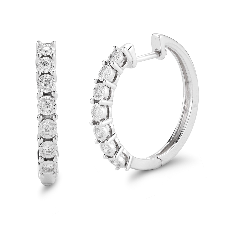 Diamond Hoop Earrings