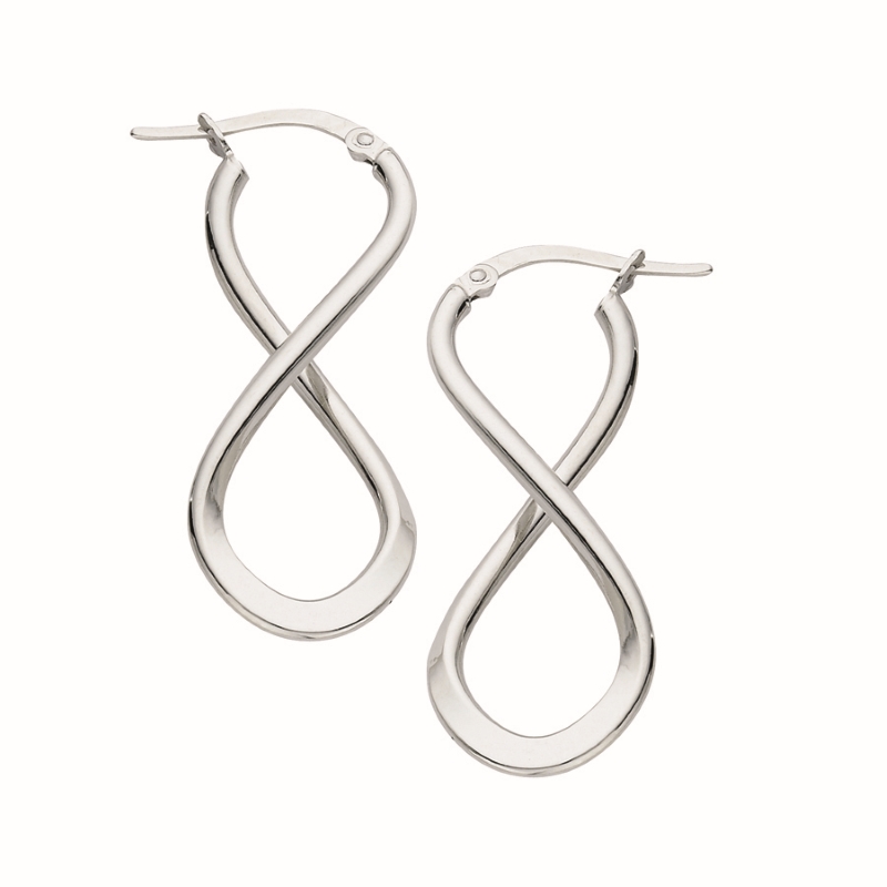 Polished Infinity Hoop Earrings