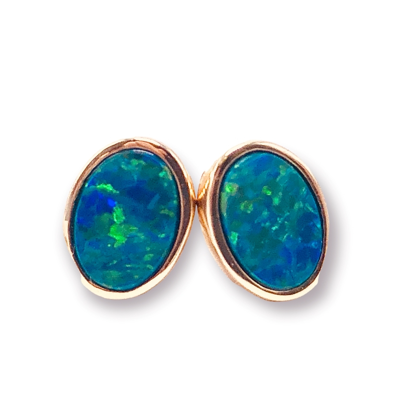 Doublet Opal Earrings