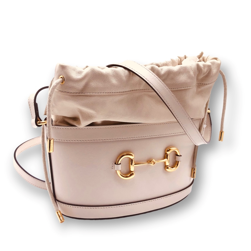 Gucci Horsebit 1955 Bucket Bag in White