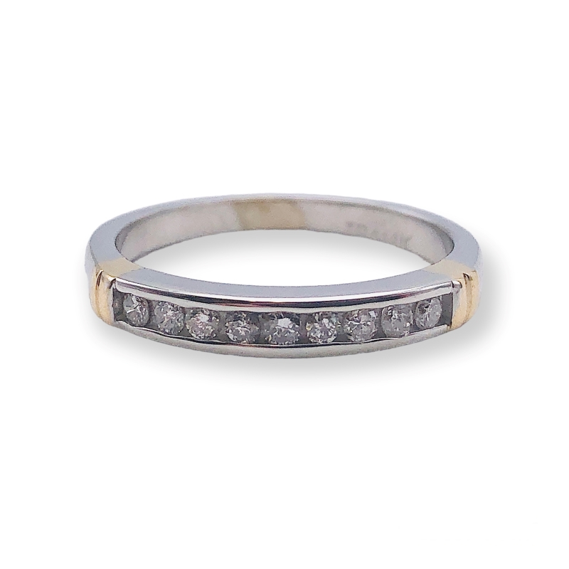 Estate Diamond Channel Set Wedding Band