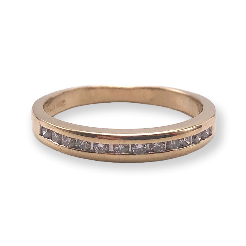 Estate Diamond Channel Set Wedding Band