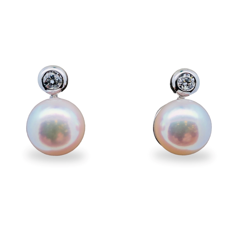 Pearl & Diamond Earrings