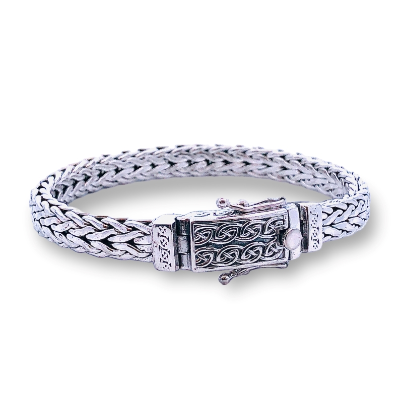 Men's Sterling Silver Weave Bracelet by Keith Jack