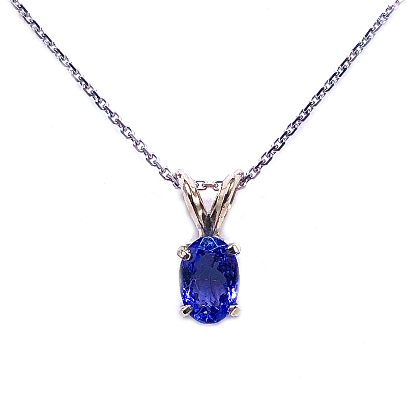 Tanzanite & Diamond Pendant Necklace