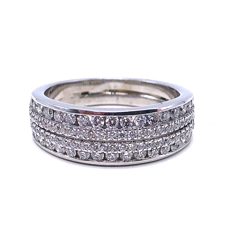 Estate 4 Row Diamond Wedding Band