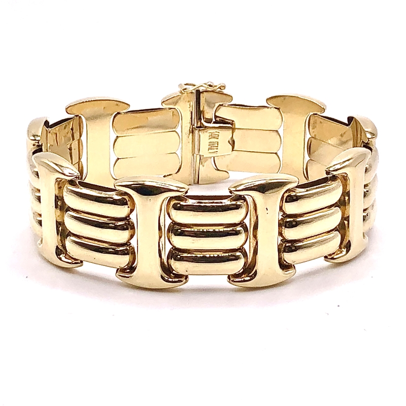 Estate Fancy I Link Hollow Bracelet