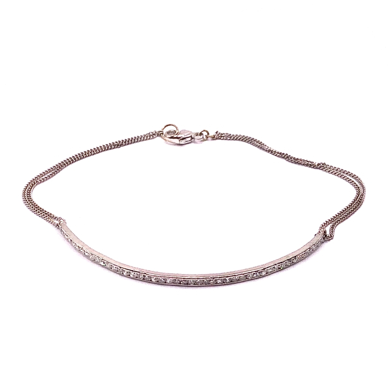 Estate Channel Diamond Cuff/Link Bracelet