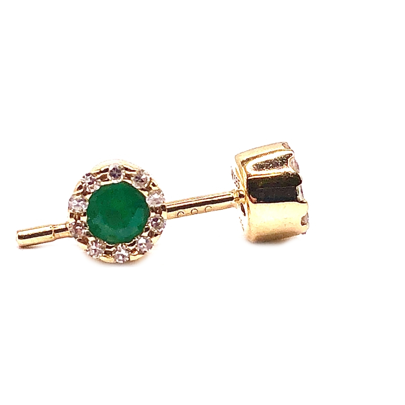 Emerald and Diamond Earrings