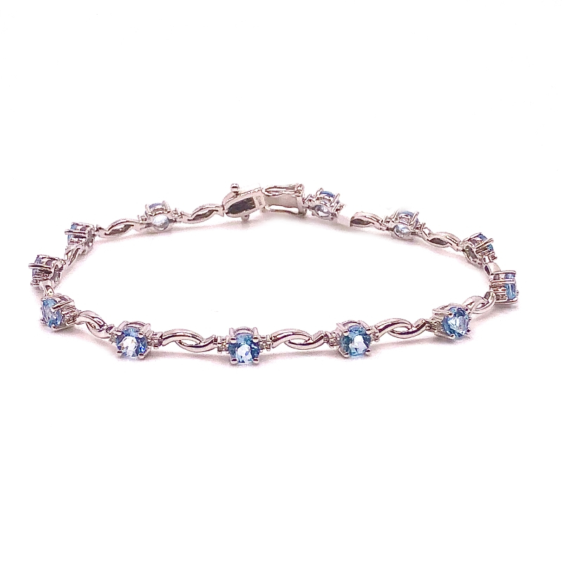 Aquamarine & Diamond Bracelet