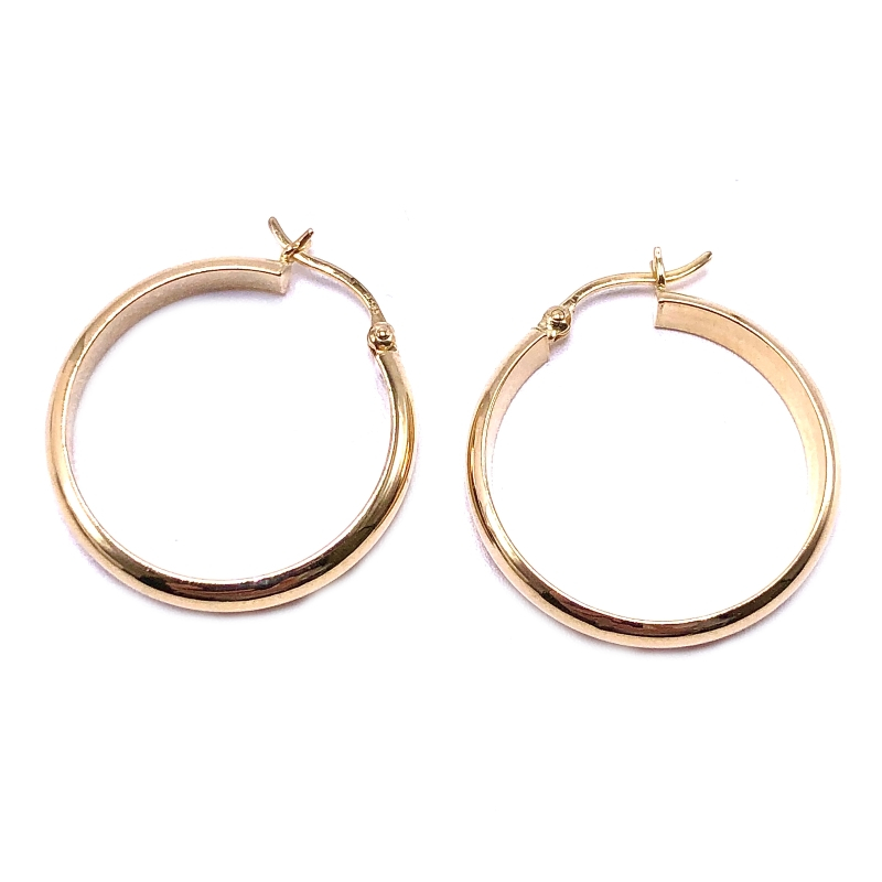 Polished Gold Hoop Earrings