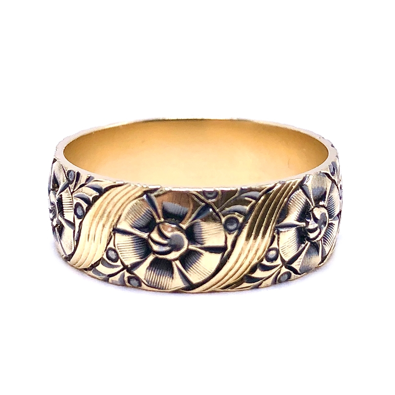 Estate Gold Floral Band