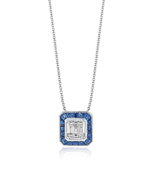 Simon G. Multi Diamond & Sapphire Pendant