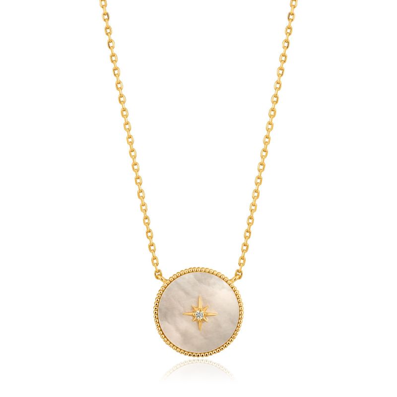 Ania Haie Mother of Pearl Emblem Necklace