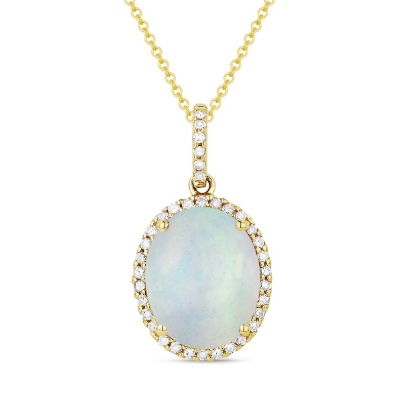 Opal & Diamond Pendant